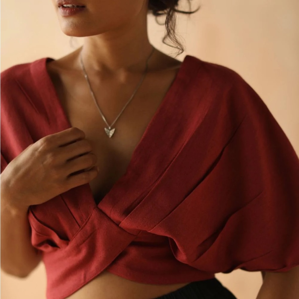 Fara Red Crop Top
